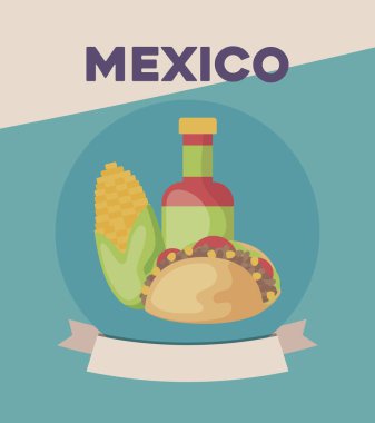 Meksika etiketli şirin bir kart.