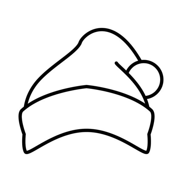Bonito santa claus chapéu no fundo branco — Vetor de Stock