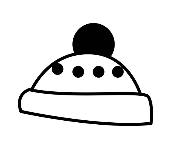 Lindo sombrero de invierno sobre fondo blanco — Vector de stock