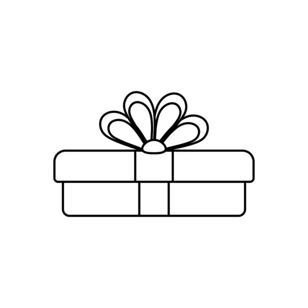 Gift box with ribbon on white background — Stock Vector