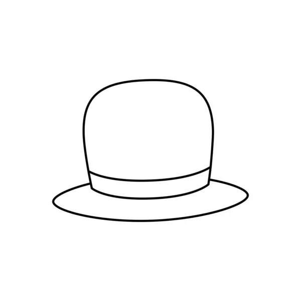 Lindo sombrero mágico, sombrero de caballero sobre fondo blanco — Vector de stock