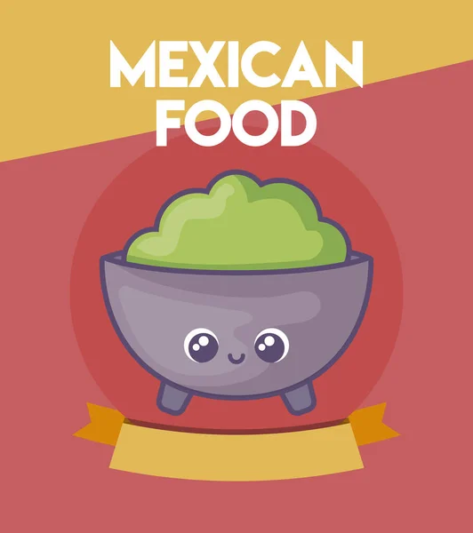 Carta con etichetta alimentare messicana — Vettoriale Stock