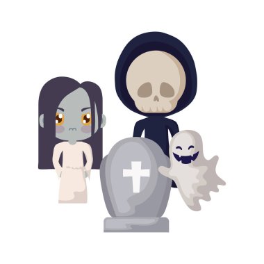 simgeleri cadılar bayramı ile gizlenmiş çocukların sahne