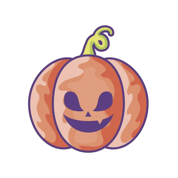 Halloween pumpkin on white background — Stock Vector