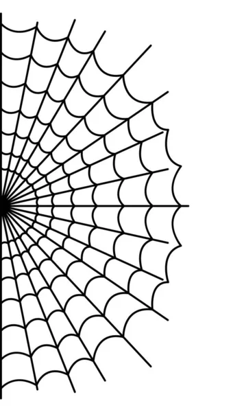 Rajza ijesztő pók weben fehér háttér — Stock Vector