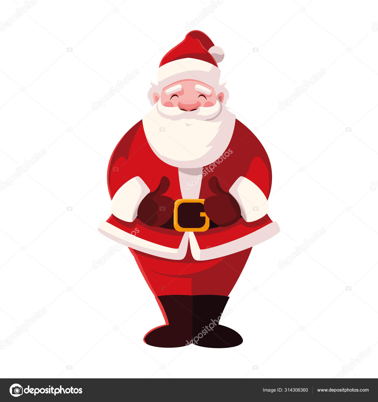 Weihnachtsmann Auf Weissem Hintergrund Vektorgrafik Lizenzfreie Grafiken C Djv Depositphotos