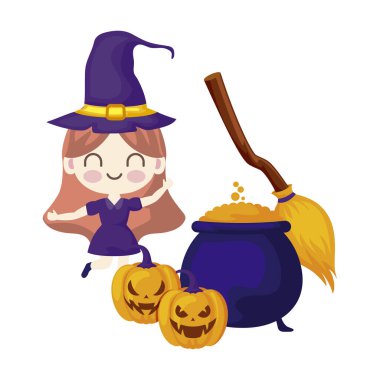 bir cadı ve kabak davranır ile kılığında kız