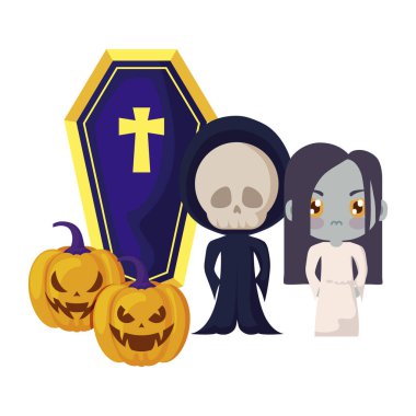 simgeleri cadılar bayramı ile gizlenmiş çocukların sahne