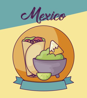 Meksika etiketli şirin bir kart.