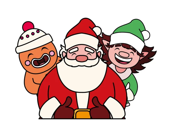 Weihnachtskarte mit Weihnachtssymbolen — Stockvektor