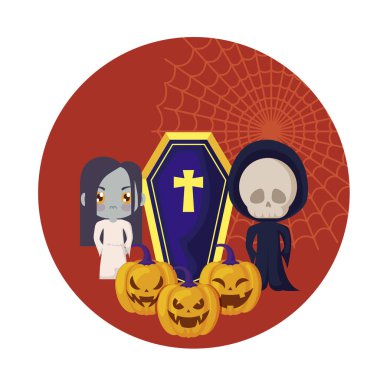 simgeleri cadılar bayramı ile gizlenmiş çocukların sahne