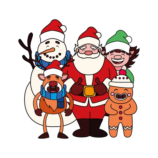 Weihnachtskarte mit Weihnachtssymbolen — Stockvektor