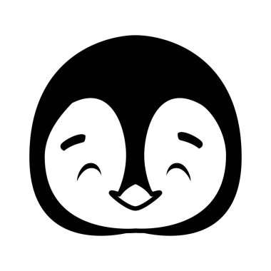 Beyaz arka plandaki penguen başkanı