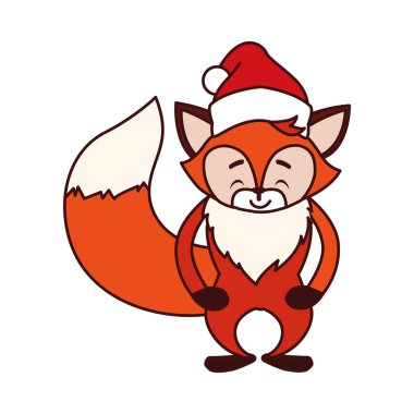 Beyaz arka planda şapkalı ve eşarplı tilki