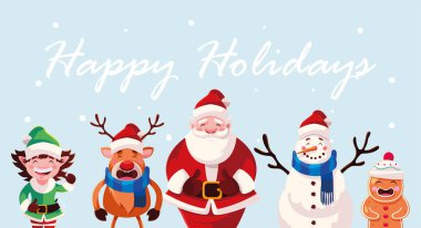 Mutlu Noeller etiketli Noel kartı.