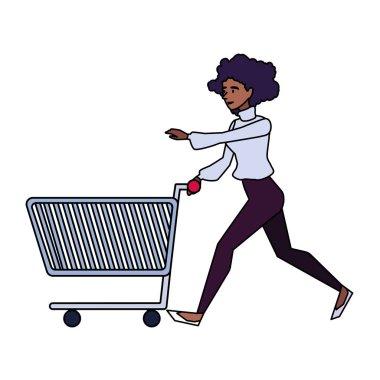 Ayrı kadın alışveriş vektörü tasarımı