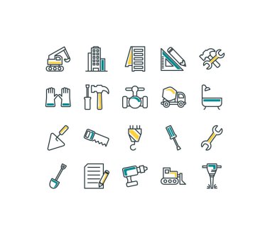 İzole edilmiş yapı simgesi doldurma vektör tasarımı