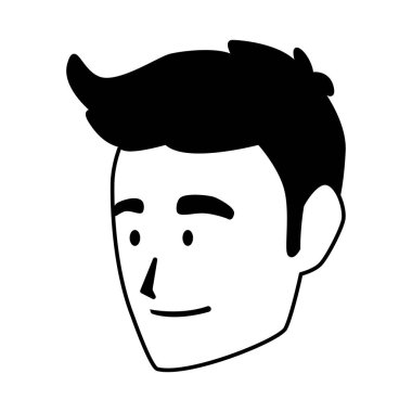 İzole adam kafası vektör tasarımı