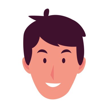 İzole adam kafası vektör tasarımı