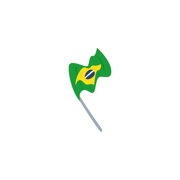 Прапор Бразилії на білому тлі — стоковий вектор