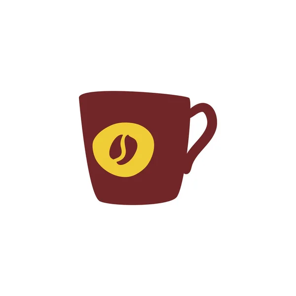 Tazza di caffè con sfondo bianco — Vettoriale Stock