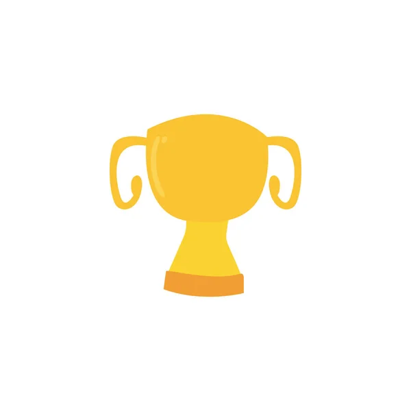 Oro trofeo su sfondo bianco — Vettoriale Stock