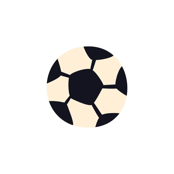 Calcio palla sport su sfondo bianco — Vettoriale Stock