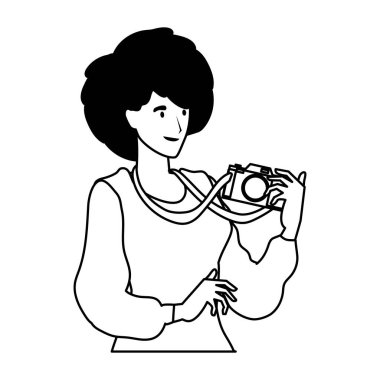 Kadın resim vektör tasarımı alıyor