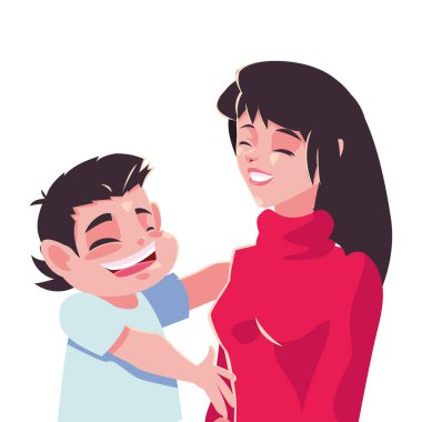 Ana oğul vektör tasarımı