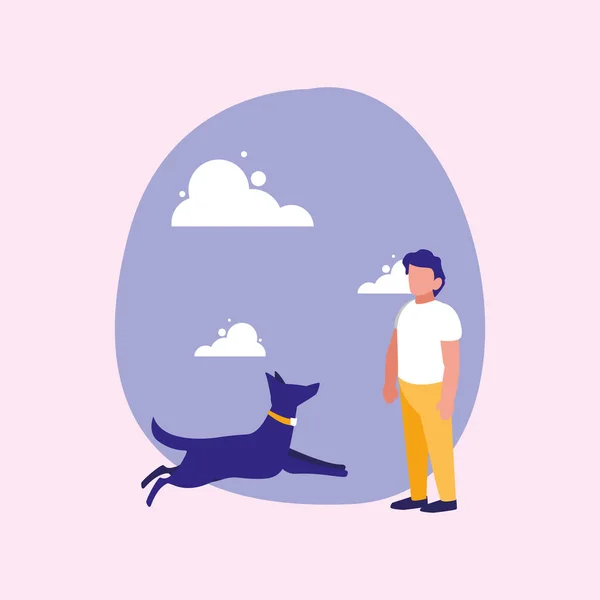 Векторный дизайн собаки и аватара — стоковый вектор