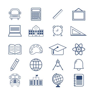 Çeşitlilik okulu simgesi paket vektör tasarımı