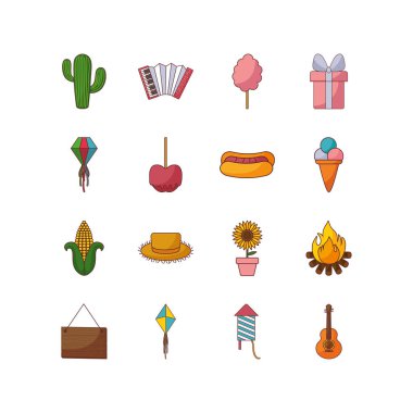 Çeşitlilik festivali simgesi paket vektör tasarımı