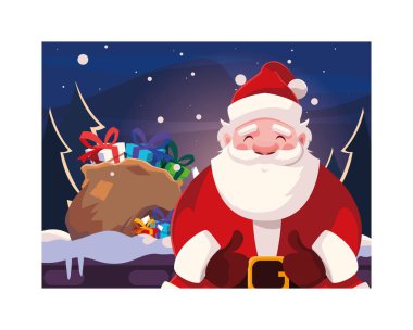 Mutlu noeller Noel baba vektör tasarımı