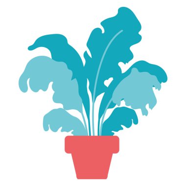 Modern çiçek saksısı odada.