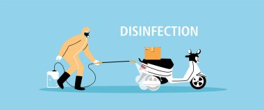 hizmet motosiklet dezenfeksiyonu Coronavirüs veya covid 19