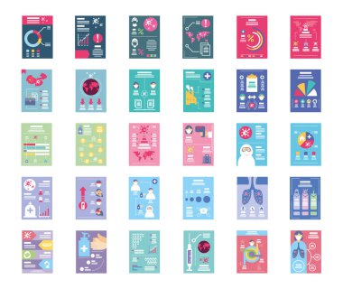 simge seti sağlık bilgi grafikleri