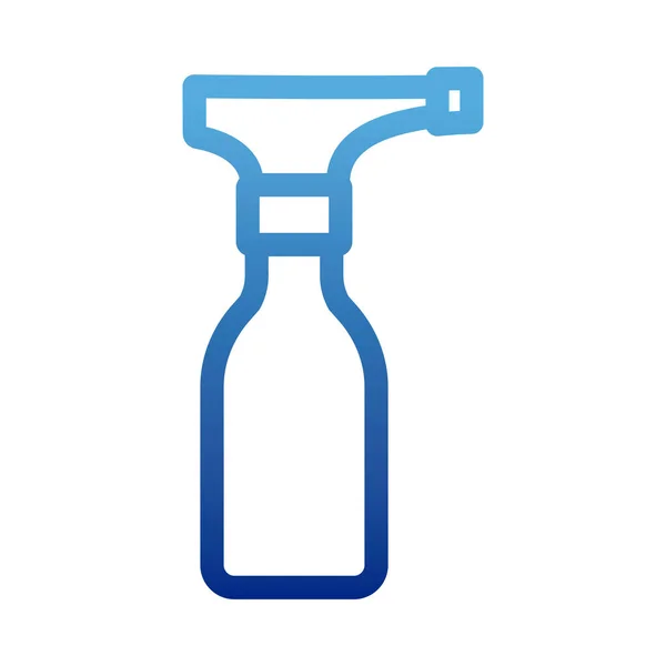 Desinfecterende fles met spray, desinfecterende oplossing, desinfecterend middel, icoon in lijnstijl — Stockvector
