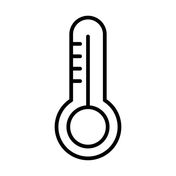 Термостат на белом фоне, иконка стиля линии — стоковый вектор