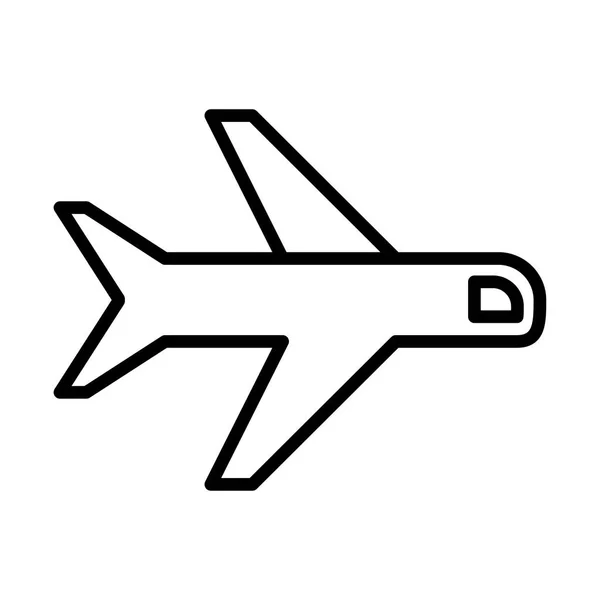 Avión, avión de pasajeros, icono de estilo de línea — Vector de stock