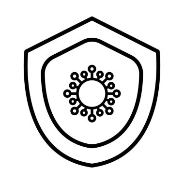 virüs koruması, güvenlik kalkanı, satır biçimi simgesi