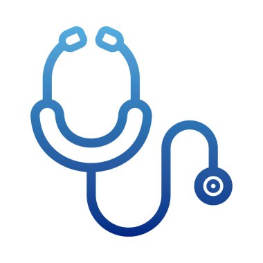 stetoskop tıbbi, kardiyoloji, bozulmuş çizgi biçimi simgesi