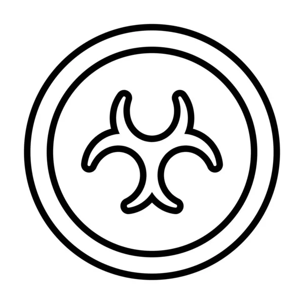 Biohazard sign, biohazard symbol, line style icon — Stock Vector