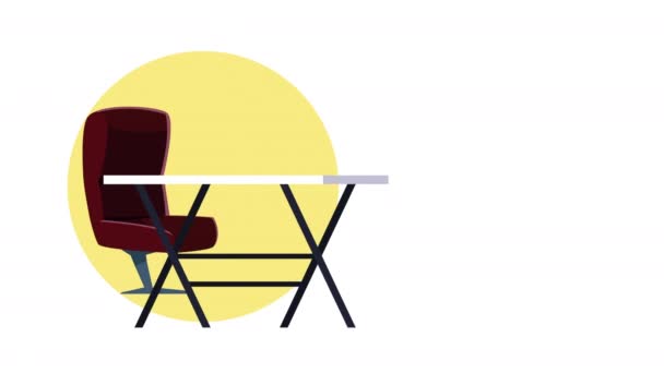 Irodai munka otthon kampány animáció — Stock videók