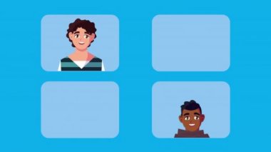 grup insan karakterleri avatarlar