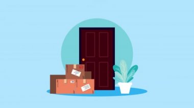 İnsansız hava aracı ve kutu canlandırmalı dağıtım hizmeti