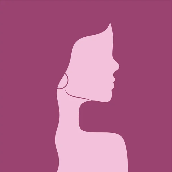 Krásný portrét ženy, atraktivní fena — Stockový vektor