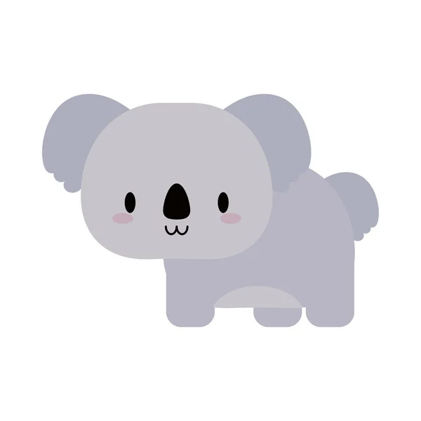 Söt koala baby kawaii, platt stil ikon — Stock vektor
