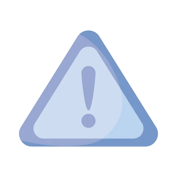 Atención de advertencia, icono de estilo plano — Vector de stock