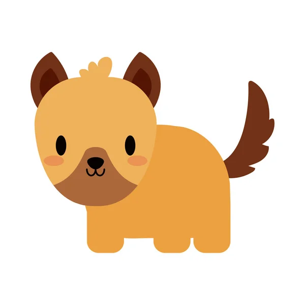 Schattig hondje kawaii, platte stijl icoon — Stockvector