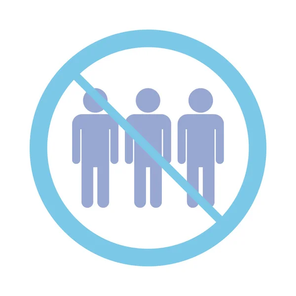 Restriction pour les réunions, icône de style plat — Image vectorielle